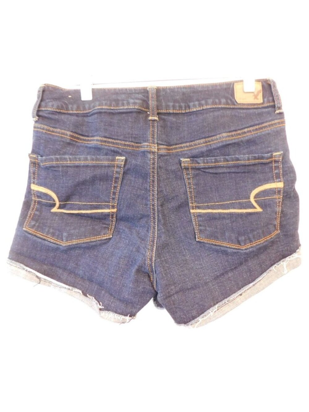 American Eagle Women Size 8 Blue Denim Super Stretch Jean Shortie Shorts - Picture 5 of 5